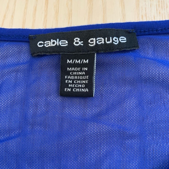 Cable & Gauge Women's Blue Mesh Jewel Short Sleeve Shirt (Medium) - Picture 4 of 9